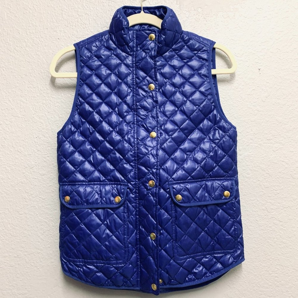 J.Crew Shiny Quilted Down Puffer Lightweight Vest - Women’s XS